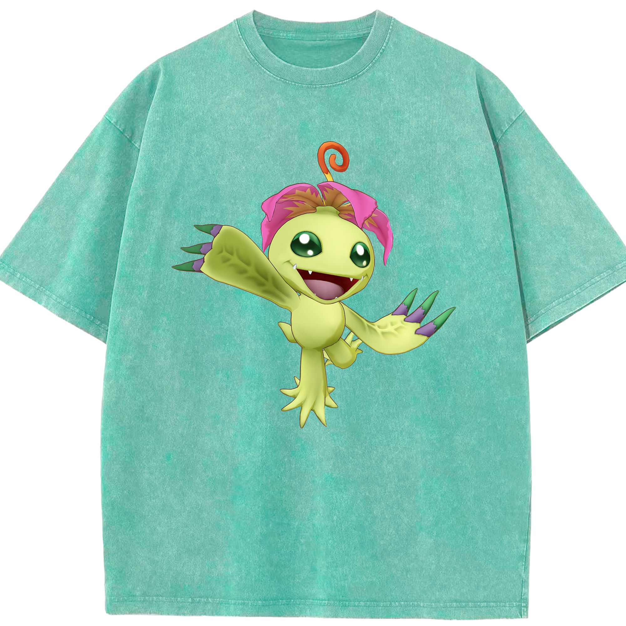 （画像用） Digimon デジタルモンスター/デジモン 綿100% ヴィンテージ風 半袖Tシャツ（フロントプリント）